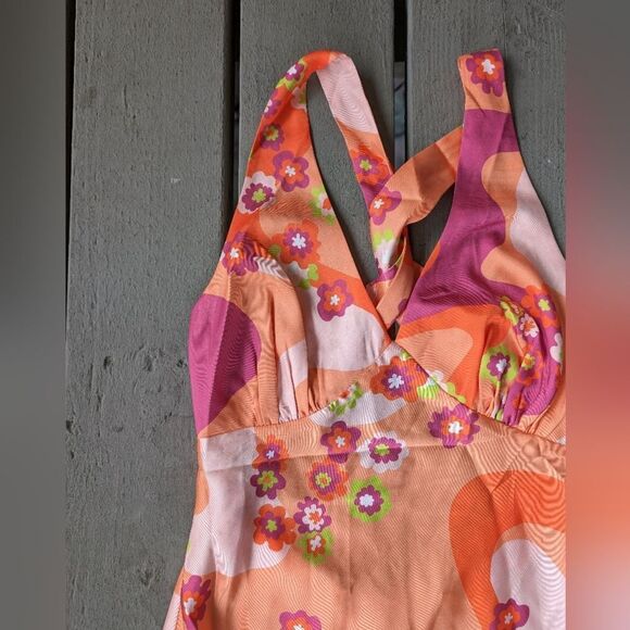 NWT Another Girl Y2K Maxi Dress 4US Retro Satin Sustainable Boho - Picture 2 of 6